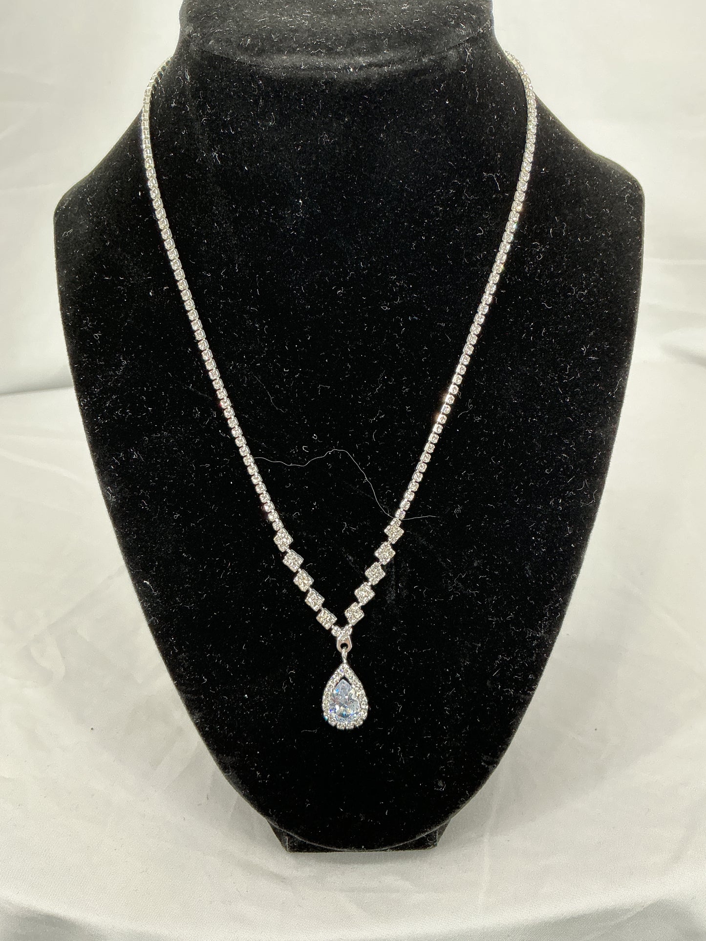 Shimmering Cascade Pear Necklace