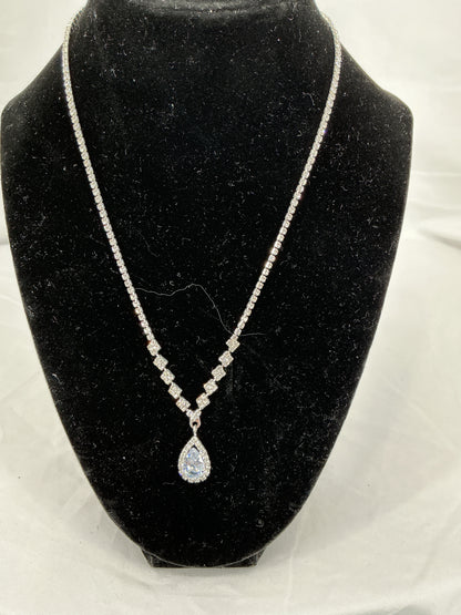 Shimmering Cascade Pear Necklace