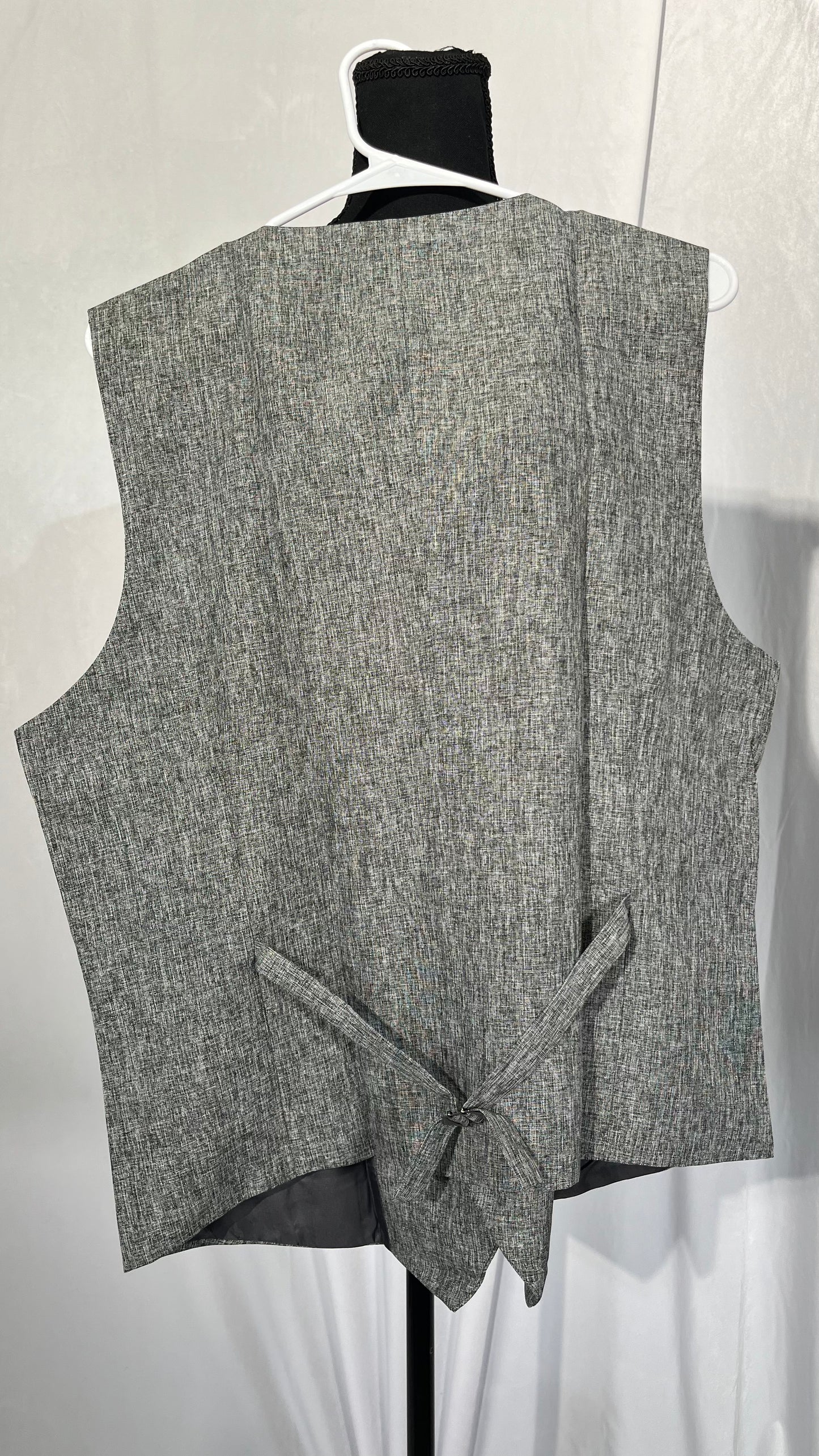 Adhdyuud Mens Suit Vest Wool Herringbone Tweed Business Waistcoat Slim Fit Vests For Groosmen Wedding  Size L