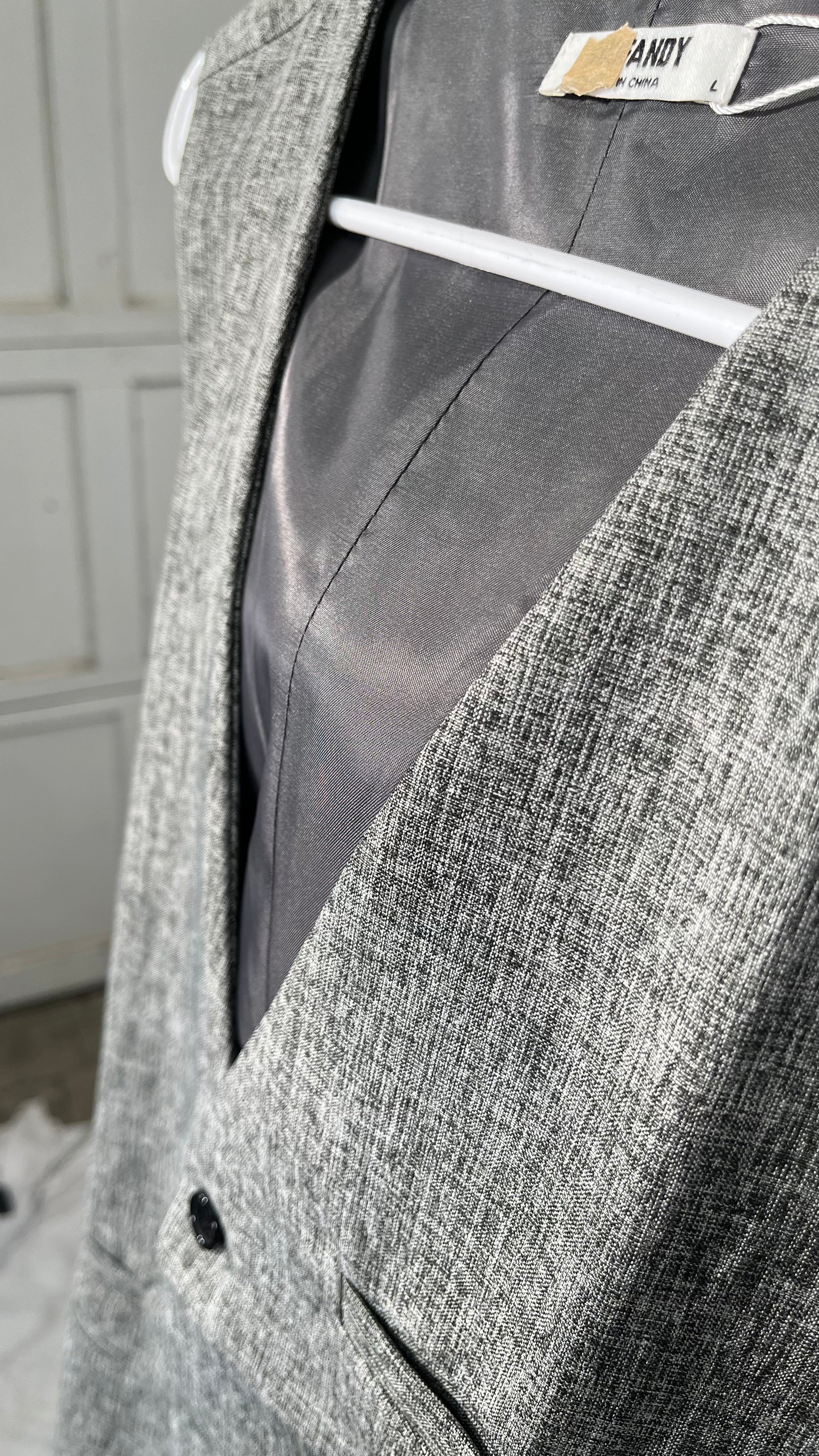 Adhdyuud Mens Suit Vest Wool Herringbone Tweed Business Waistcoat Slim Fit Vests For Groosmen Wedding  Size L