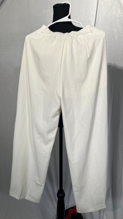 Men's Solid Wide Leg Suit Pants Casual Fashion Baggy Trousers size L
