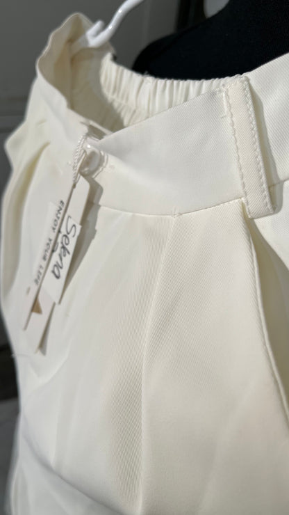 Men's Solid Wide Leg Suit Pants Casual Fashion Baggy Trousers size L