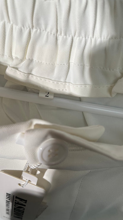 Men's Solid Wide Leg Suit Pants Casual Fashion Baggy Trousers size L