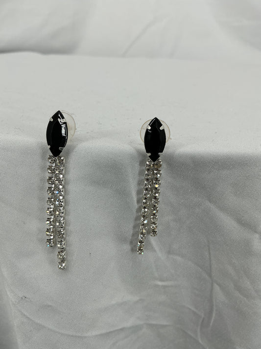 Elegant Raven Wing Tassel Earrings