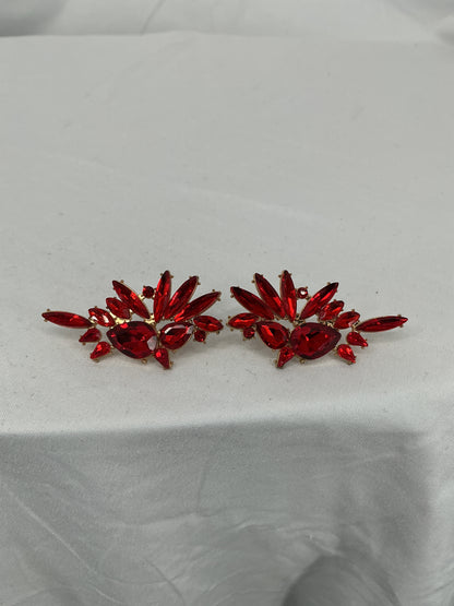 Victorian Crimson Petal Earrings