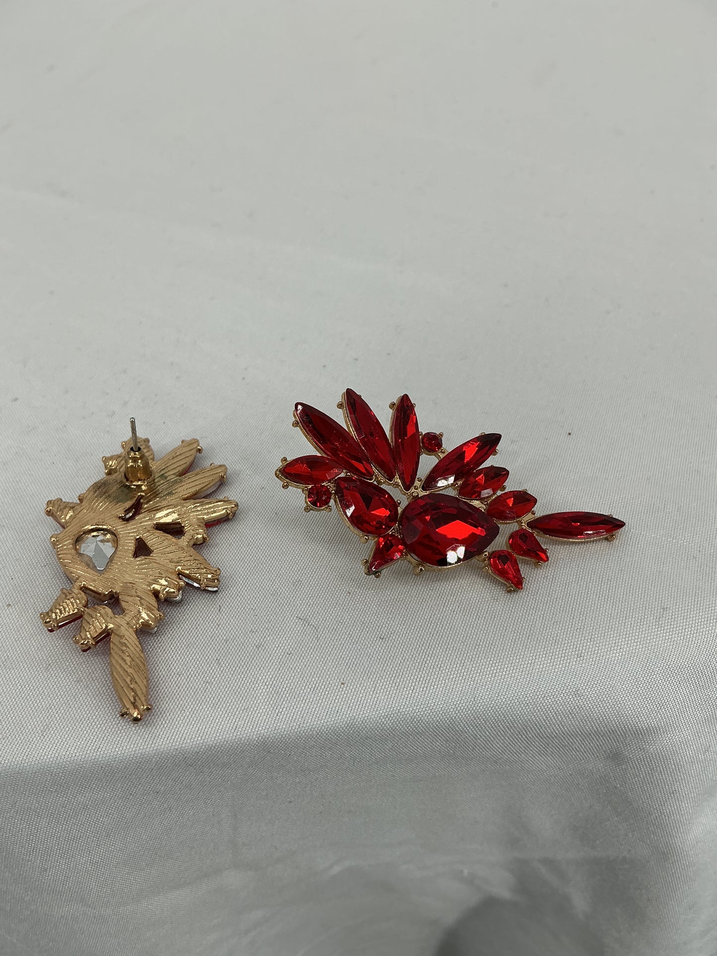 Victorian Crimson Petal Earrings