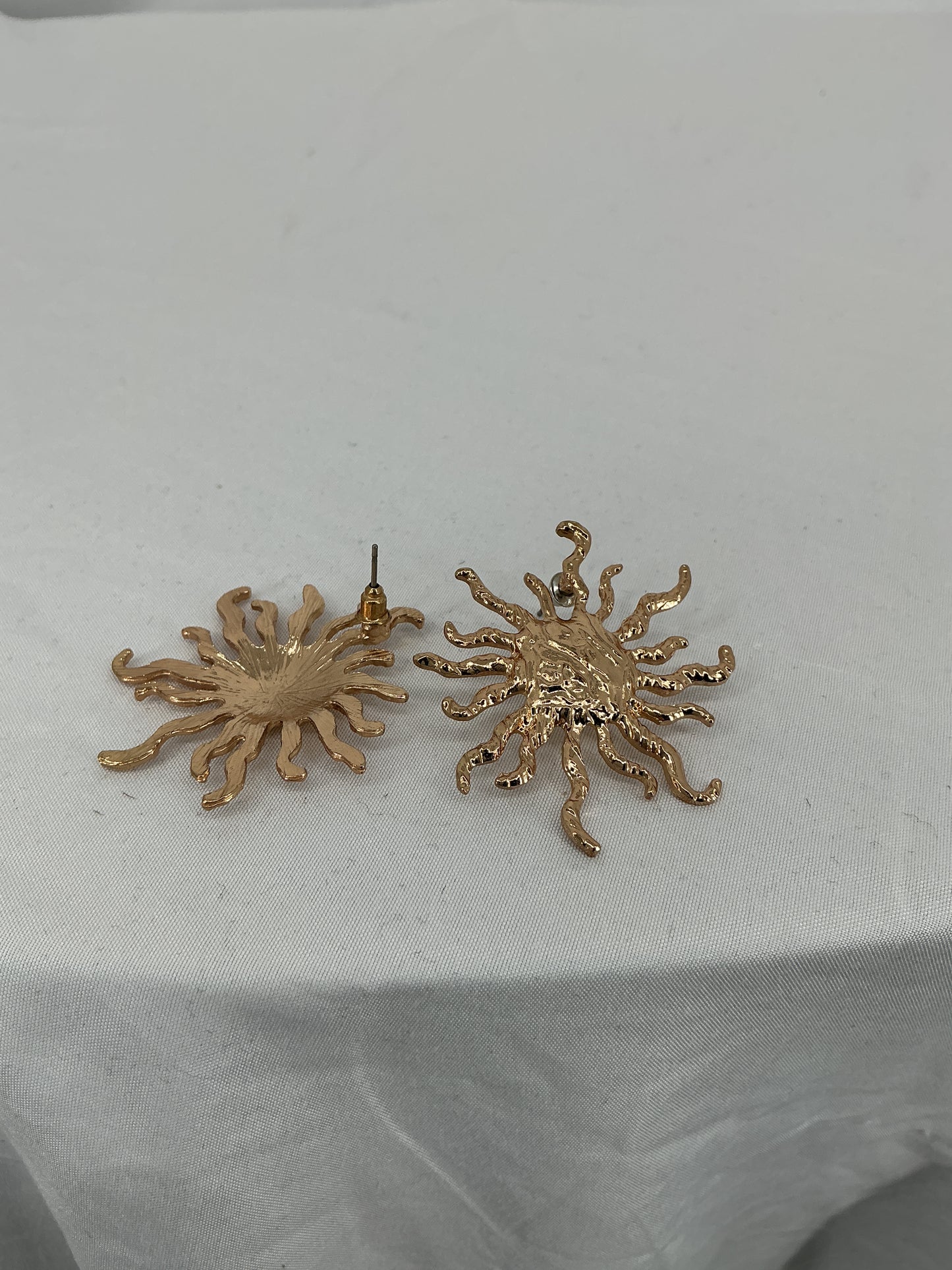 Molten Sunburst Textured Earrings