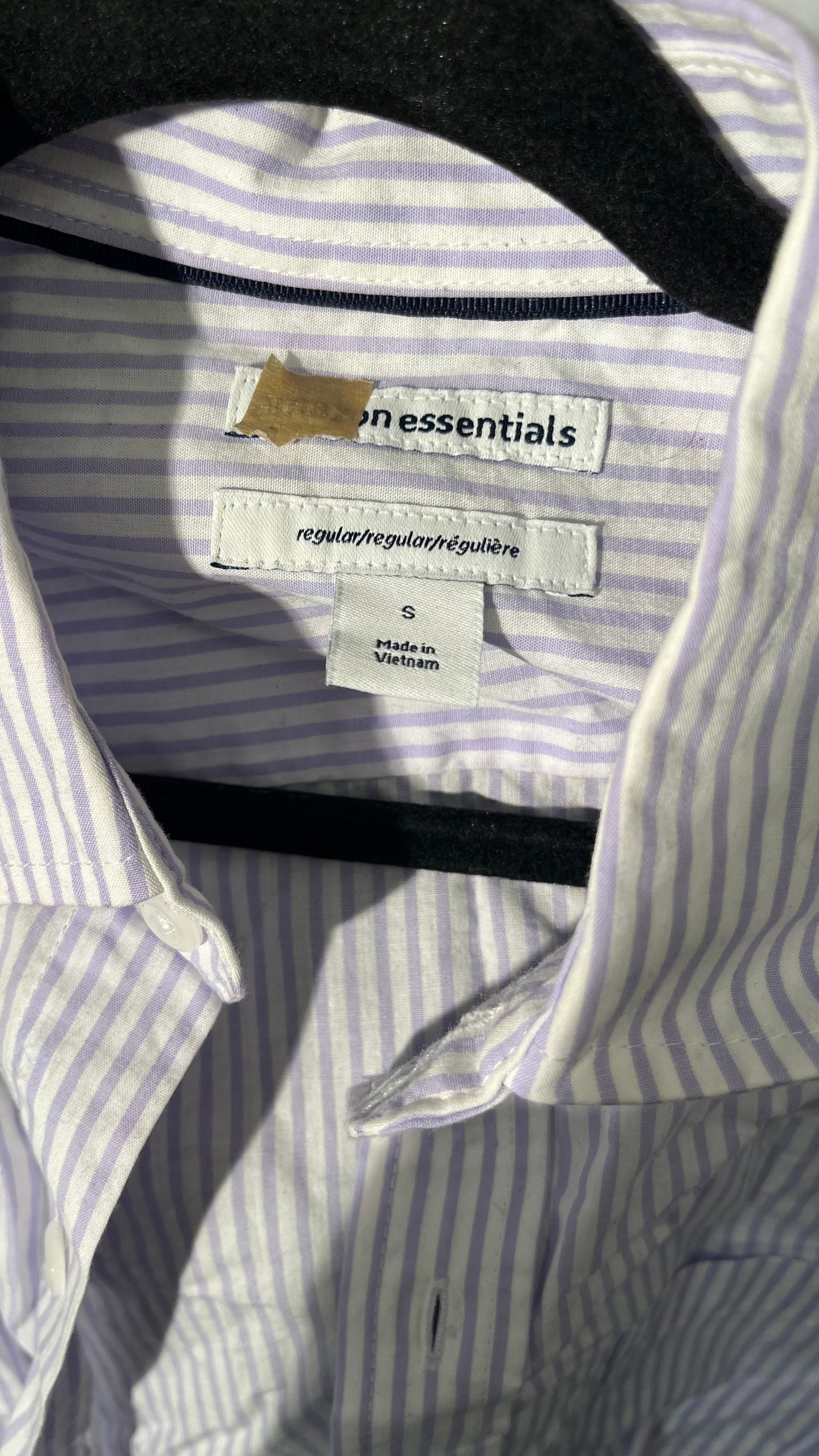 Biagio Men's 100% Cotton Solid Silver Grey Color Dress Shirt w Convertible Cuffs  Size S