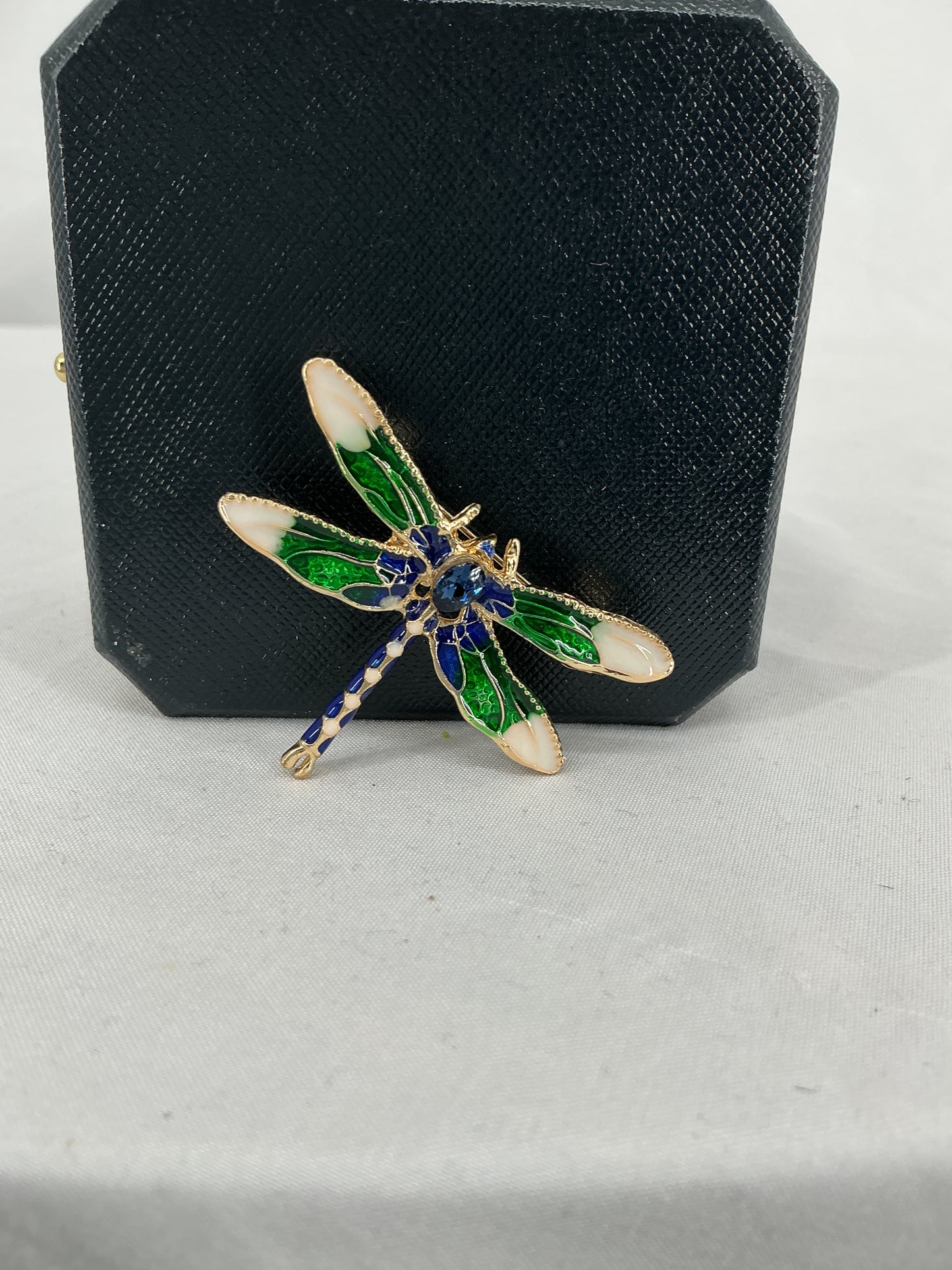 Emerald Wing Enchanted Dragonfly Brooch