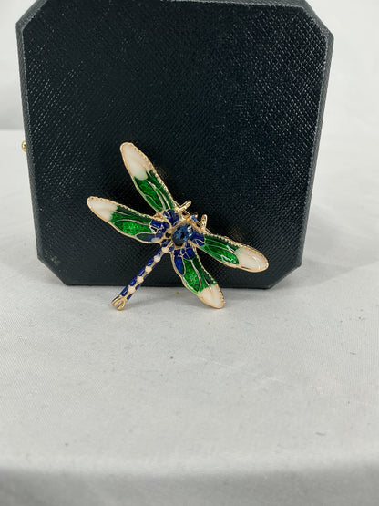 Emerald Wing Enchanted Dragonfly Brooch