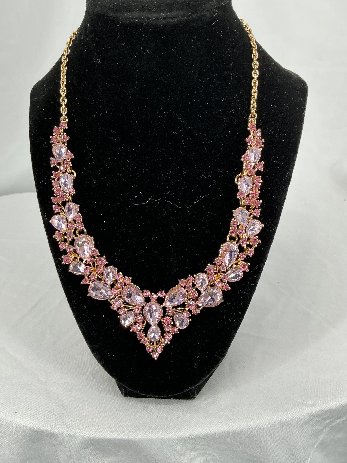 Blushing Rose Petal Statement Necklace