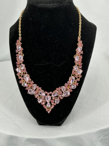 Blushing Rose Petal Statement Necklace