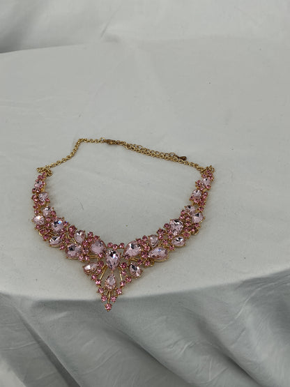 Blushing Rose Petal Statement Necklace