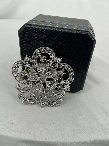 Imperial Rose Filigree Brooch