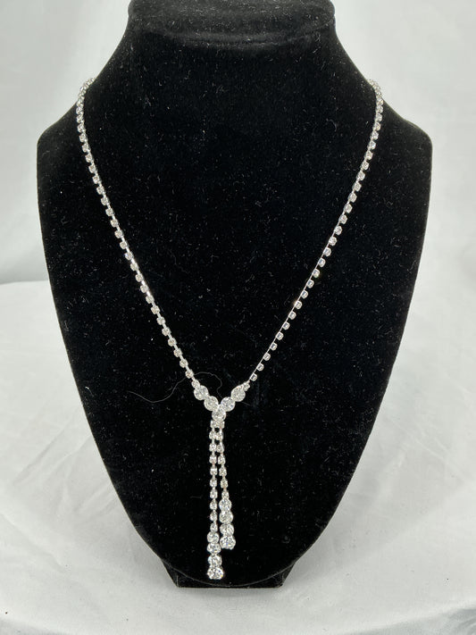 Shimmering Raindrop Lariat Necklace