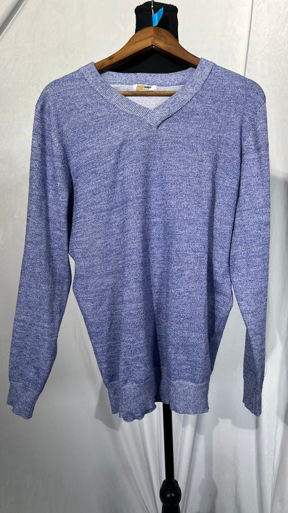 CALLMO men sweater， Men's Pullover Sweater Comfortable V-Neck Solid Color Knit Long Sleeve Fall size M