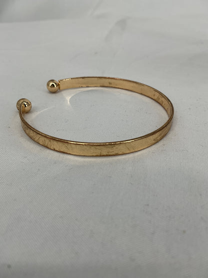 Minimalist Golden Orb Cuff