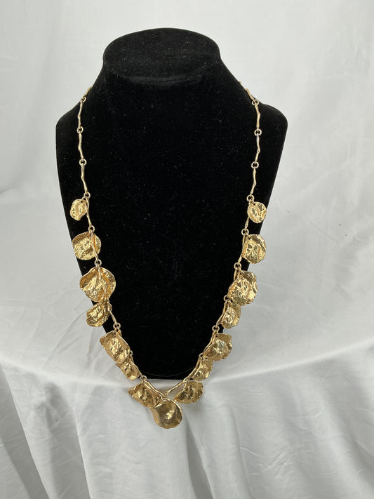 Organic Molten Petal Statement Chain