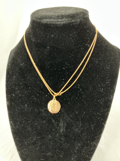 Vintage Hammered Coin Layered Necklace