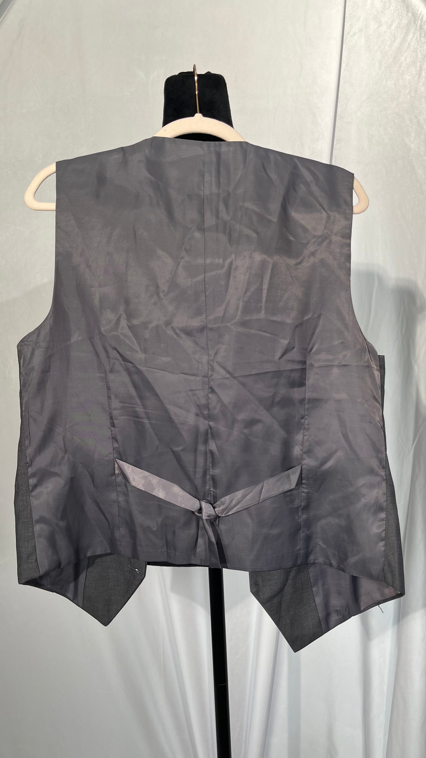 Striped Vest Men Suit Vest Classic Black Grey Business Vest Waistcoat Men British Blazer Size M