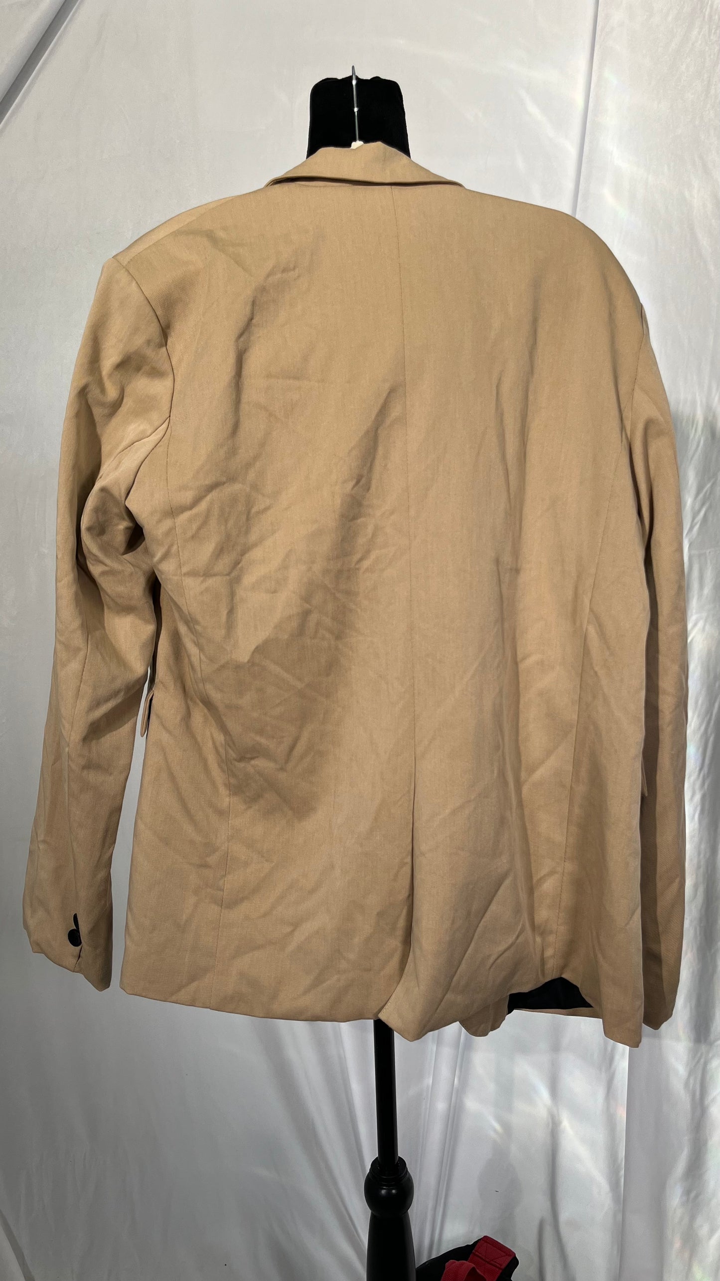 Blazer Men's Suede Fabric Blazer Business Casual Button Up Tops Office Clothing Plus Size Size L