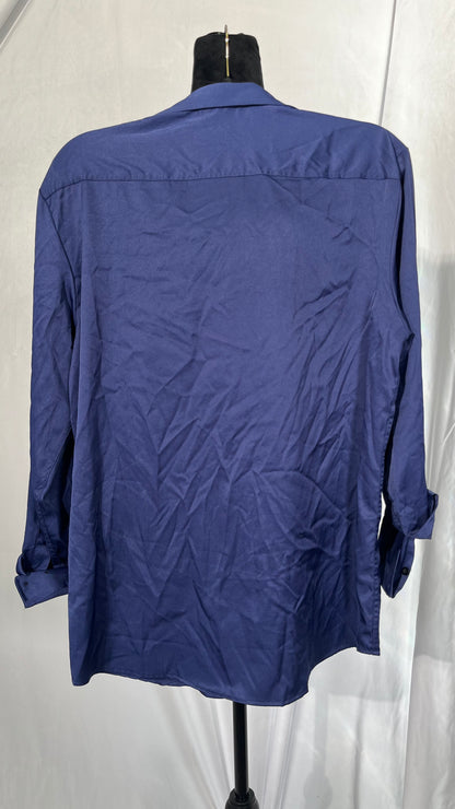 MIOUBEILA Men's Regular-Fit Satin Dress Shirt size M