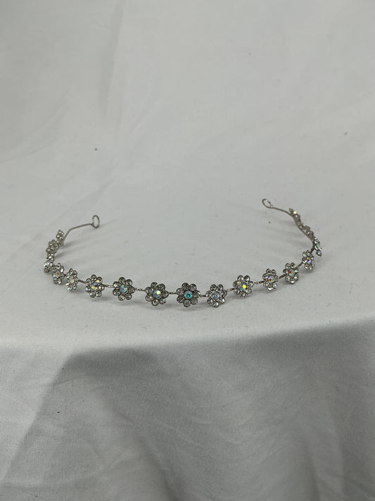 Dainty Crystal Blossom Tiara Headband
