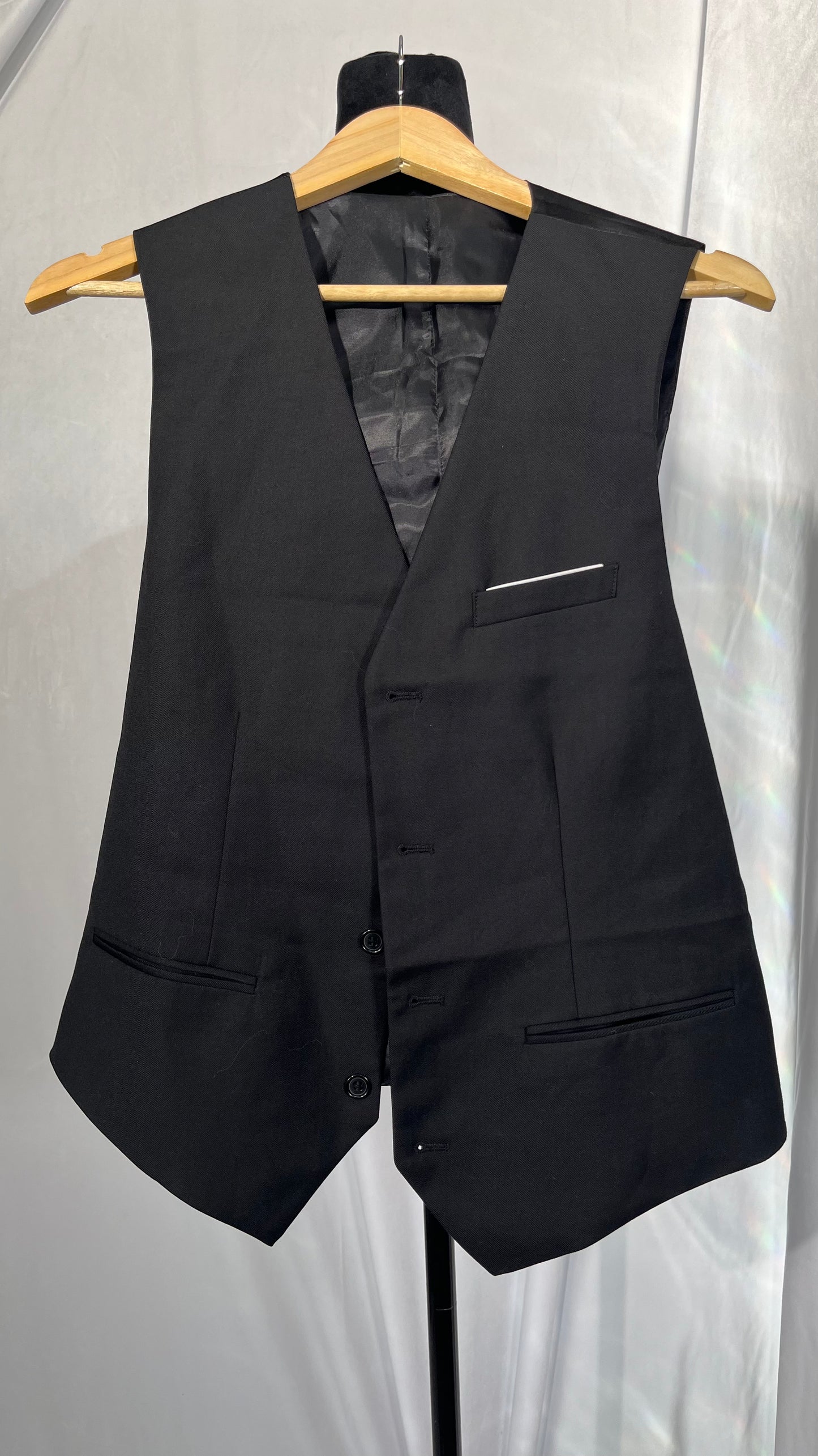 Women's Elegant V-Neck Office Vest with Single Button Closure Slim Fit WaistcoatSize L