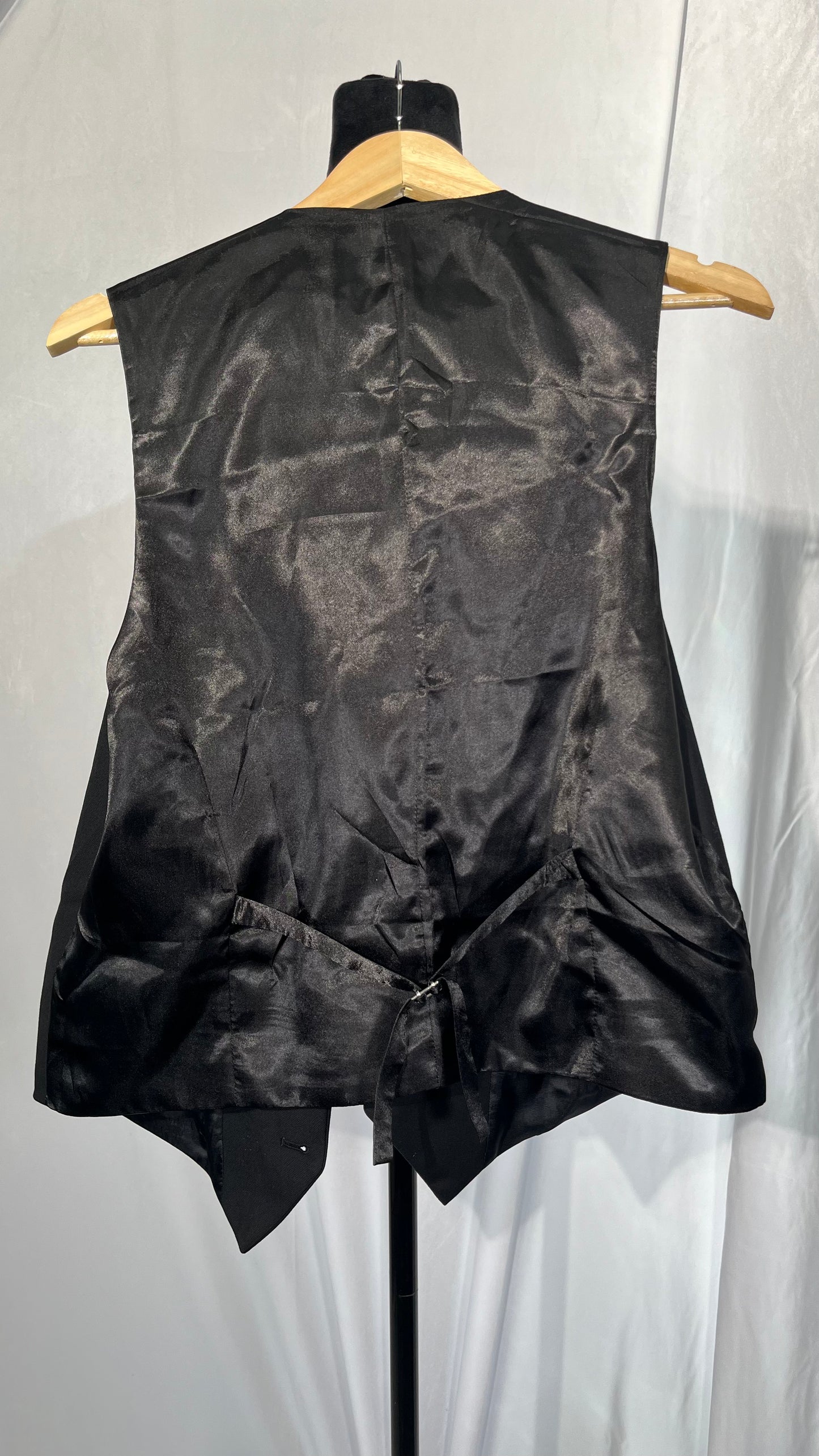 Women's Elegant V-Neck Office Vest with Single Button Closure Slim Fit WaistcoatSize L