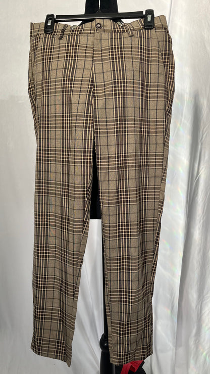 British Style Formal Suit Trousers Men's Plaid Suit Trousers Men's Men's Business Casual Pants size S