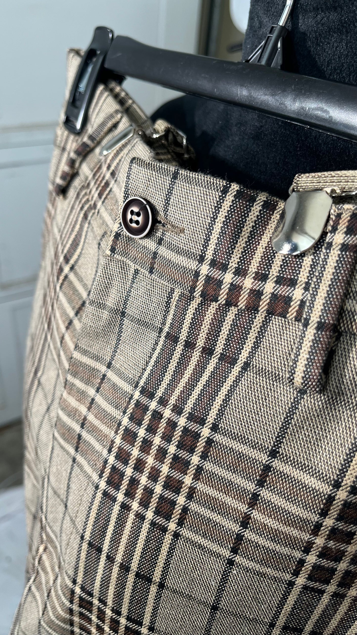 British Style Formal Suit Trousers Men's Plaid Suit Trousers Men's Men's Business Casual Pants size S