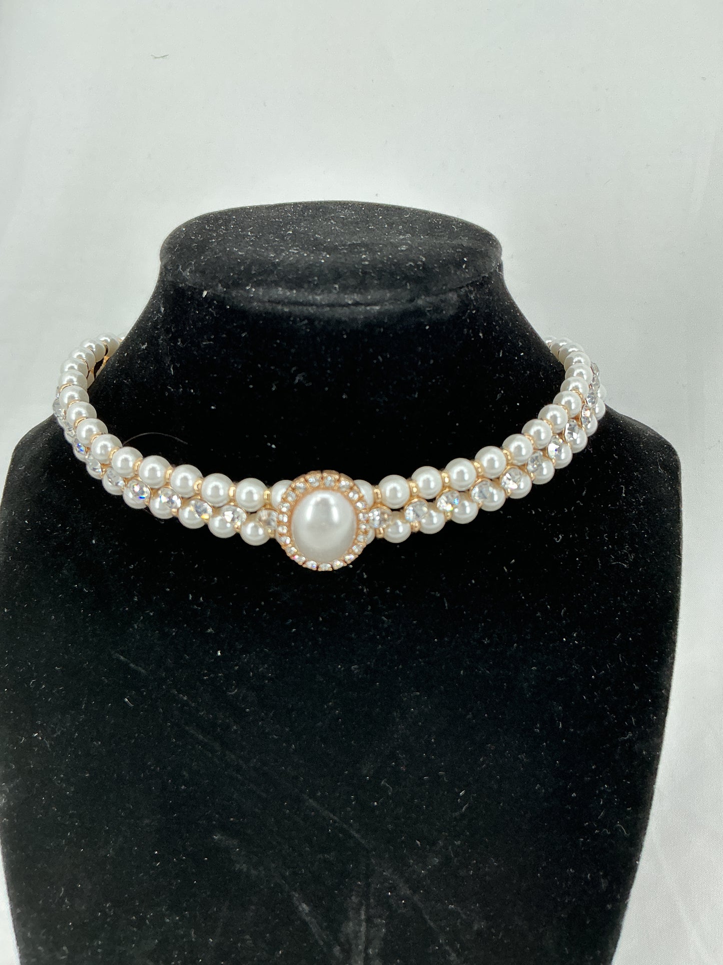 Royal Grandeur Halo Pearl Statement Necklace