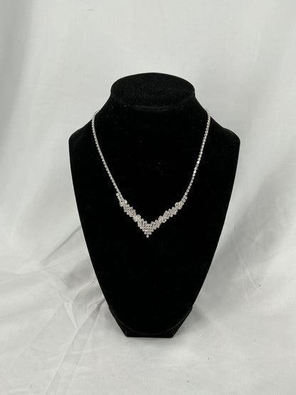 Shimmering Silhouette Delicate V-Necklace