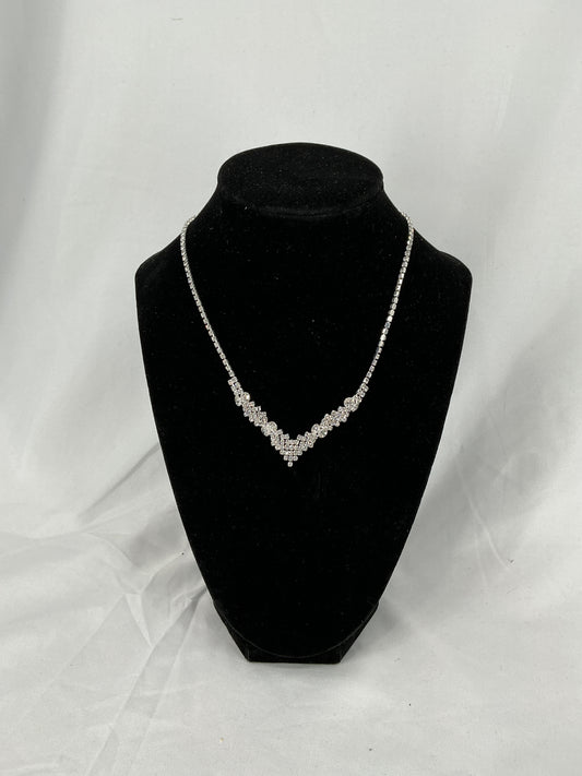 Shimmering Silhouette Delicate V-Necklace