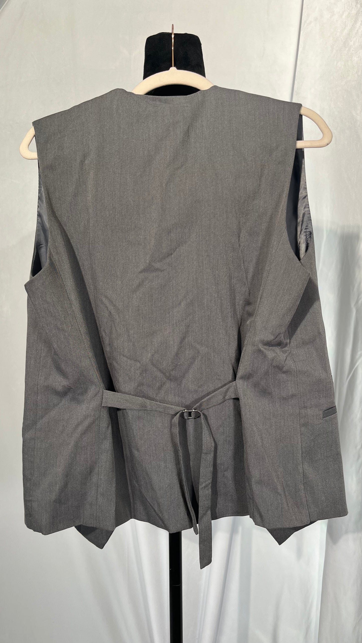 Women's Waistcoat Fully Lined 3 Button V-Neck Dressy Suit Vest Size L