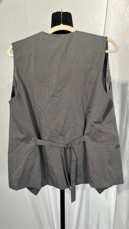 Women's Waistcoat Fully Lined 3 Button V-Neck Dressy Suit Vest Size L