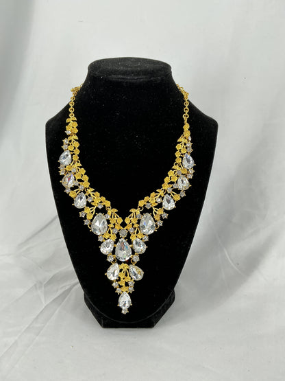 Imperial Golden Flora Teardrop Necklace