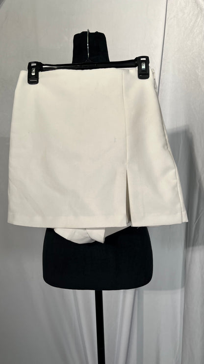 Women's Short Skirts High Waist Slit Hem Mini Skirt Summer Casual Mini Skirts Size S