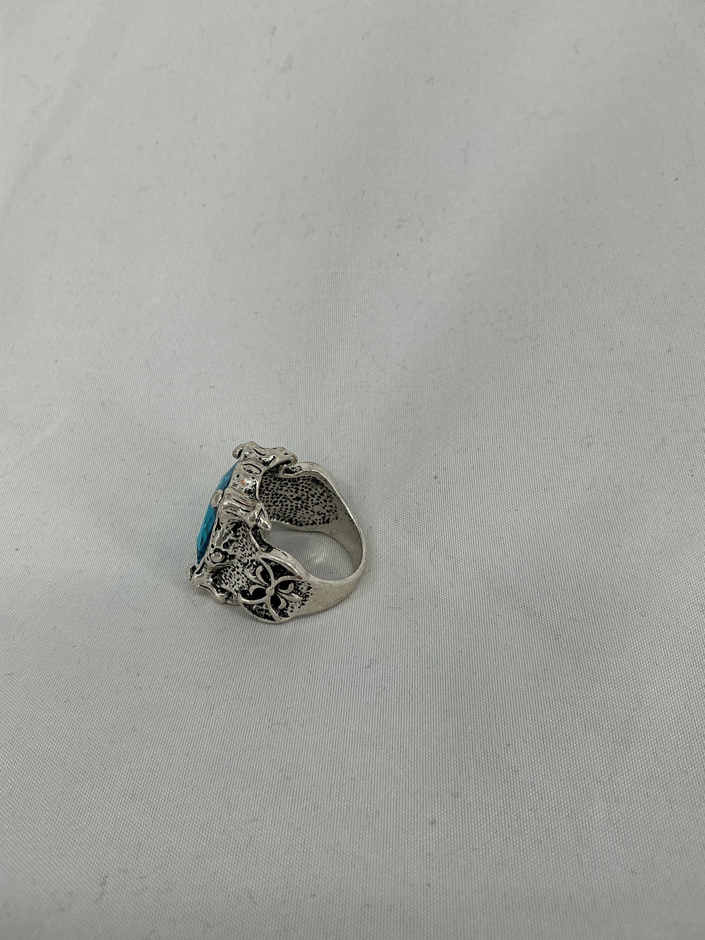 Azure Crest Antique Ring