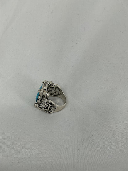 Azure Crest Antique Ring