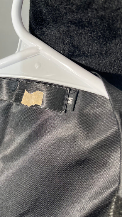 Jeovuanun Womens Striped Button Dressy Vest Jacket Casual Stretchy OL Fitted Tuxedo Suit Waistcoat  Size M