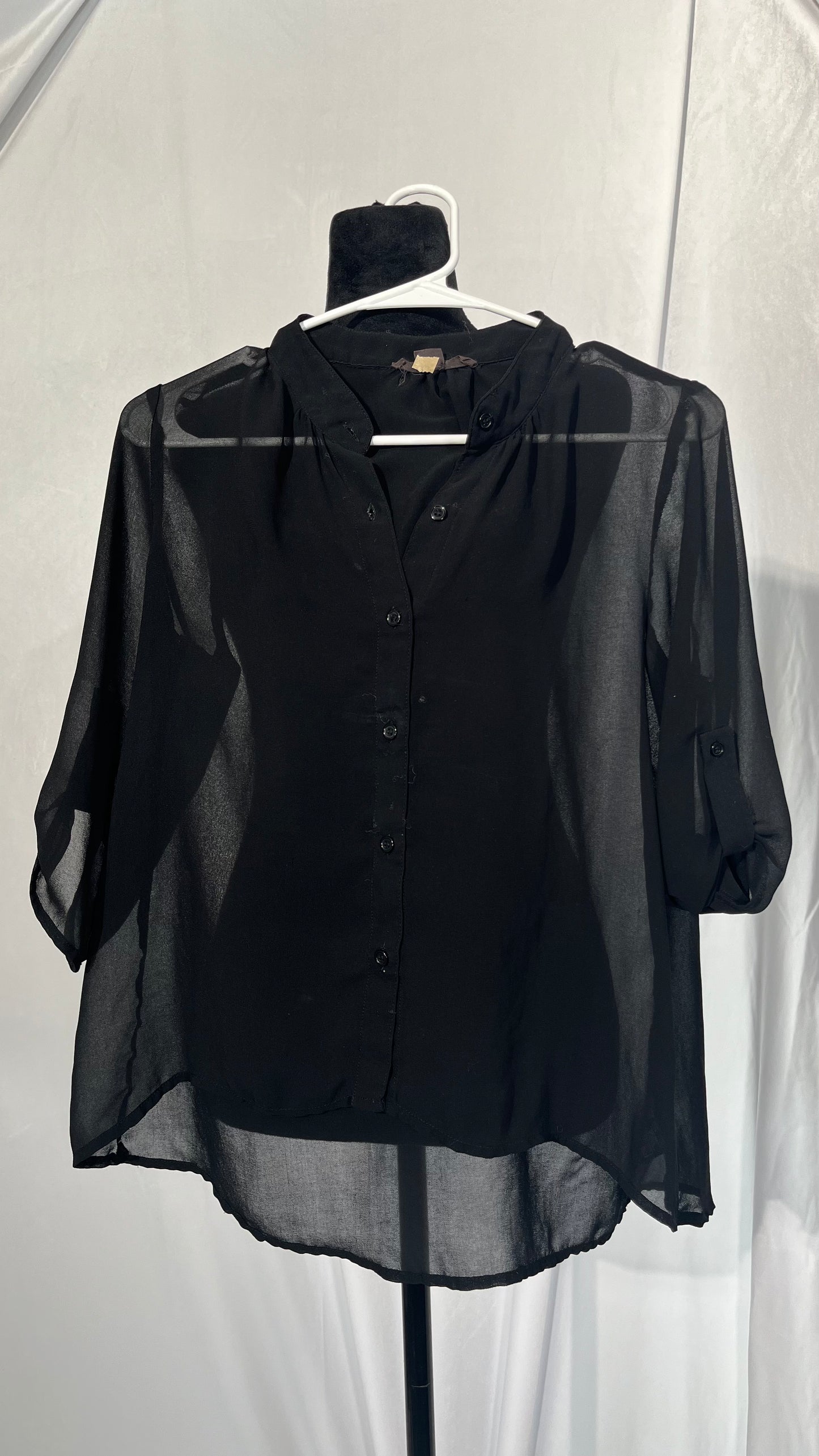 Ekouaer Women's Cover Up Shirt V-Neck Swimsuit Beach Bikini Beachwear Button Down Bathing Suit Sheer Coverups Size S