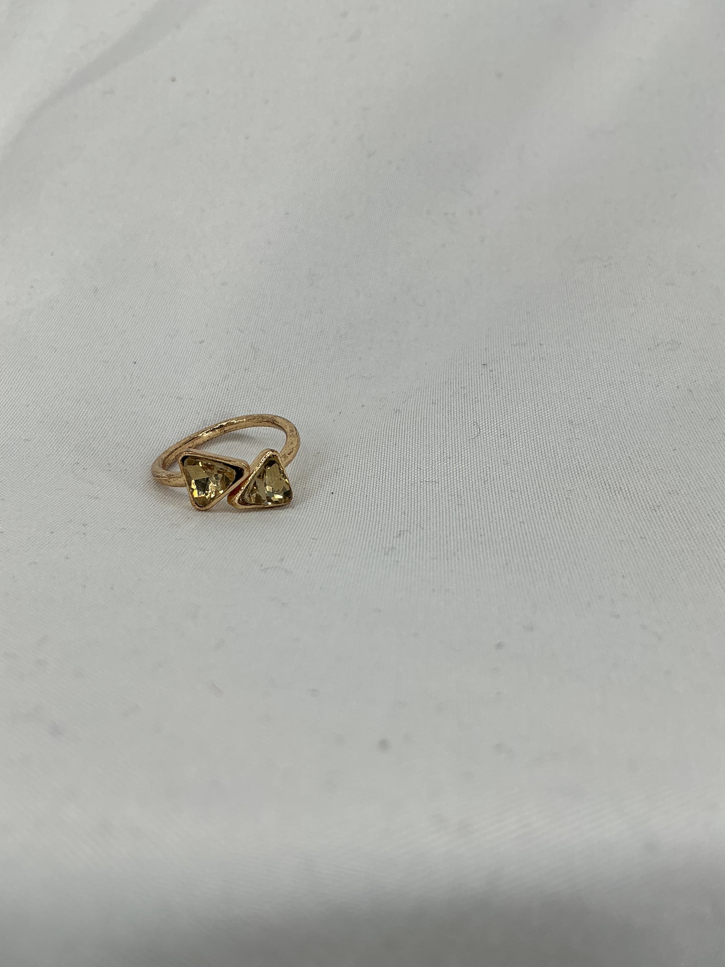 Golden Pyramid Duo Ring