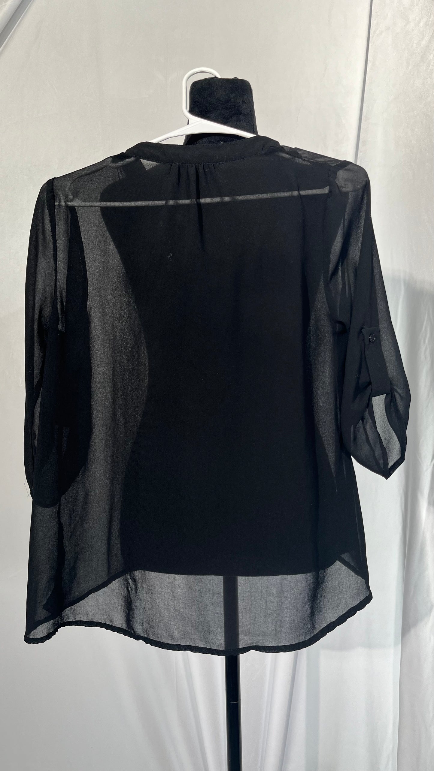 Ekouaer Women's Cover Up Shirt V-Neck Swimsuit Beach Bikini Beachwear Button Down Bathing Suit Sheer Coverups Size S