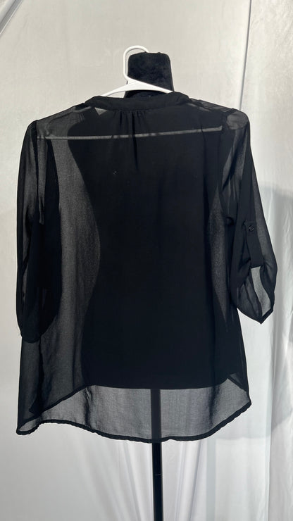 Ekouaer Women's Cover Up Shirt V-Neck Swimsuit Beach Bikini Beachwear Button Down Bathing Suit Sheer Coverups Size S