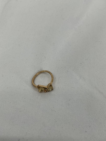 Golden Pyramid Duo Ring