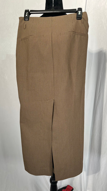 PRETTYGARDEN Women's Fall Midi Pencil Skirts Dressy Casual Work Office High Waisted Long Slit Skirt with Pockets Size S