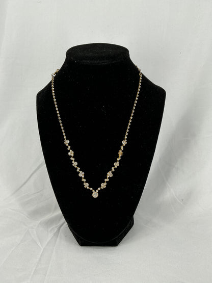 Sparkling Rhinestone Necklace (Silver Gradient)