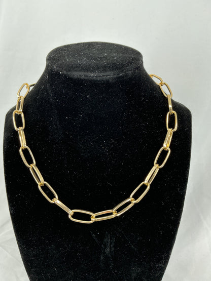 Gold paperclip chain/paperclip link chain