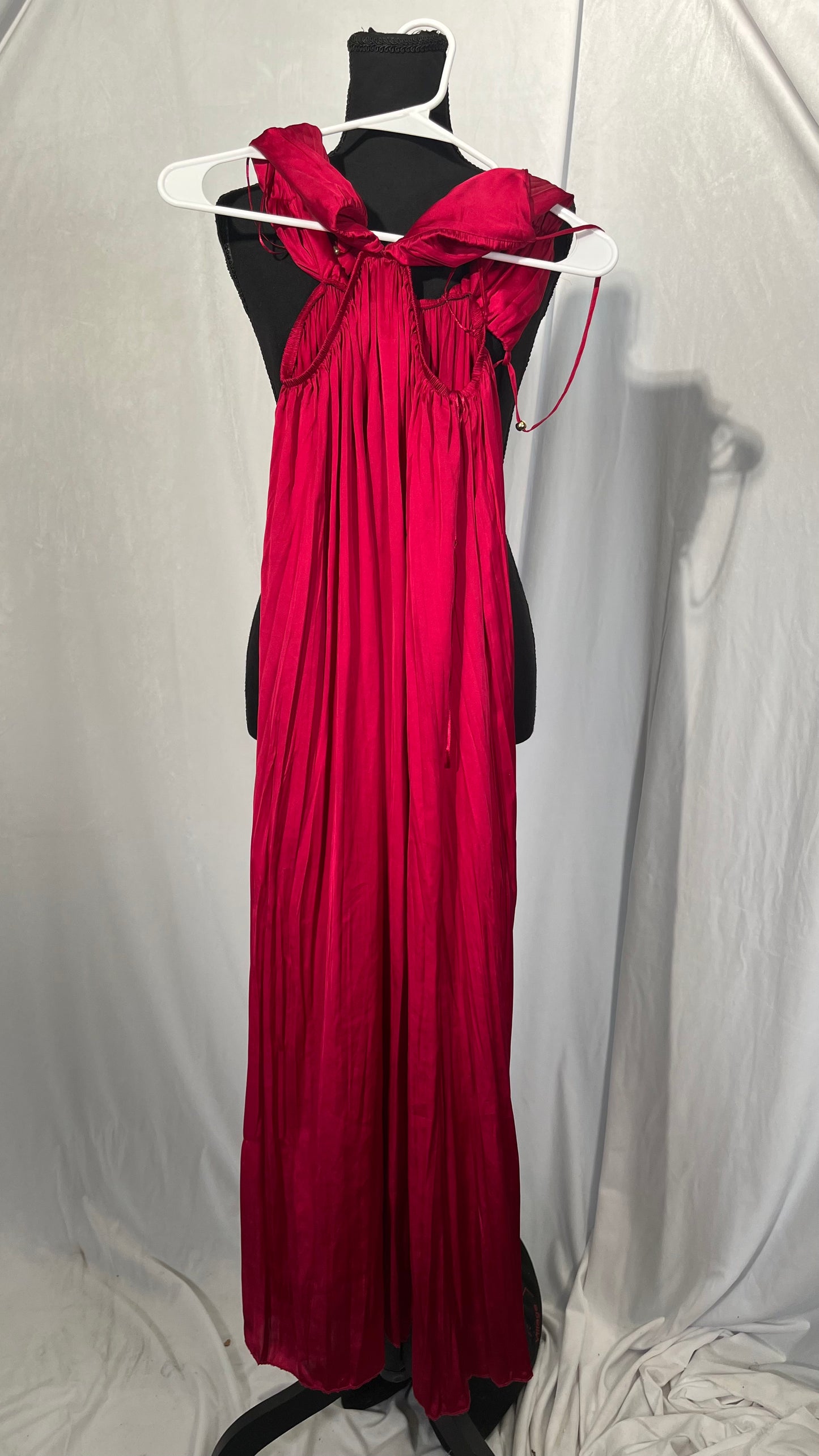 Maternity Dresses Wrap Tulle Maternity Dress Sexy Tube Top Maternity Dress, Trailing Dress Shooting Props, Comfortable Lace Pregnancy Gown (Color : Red, Size : Bust98cm) Size S